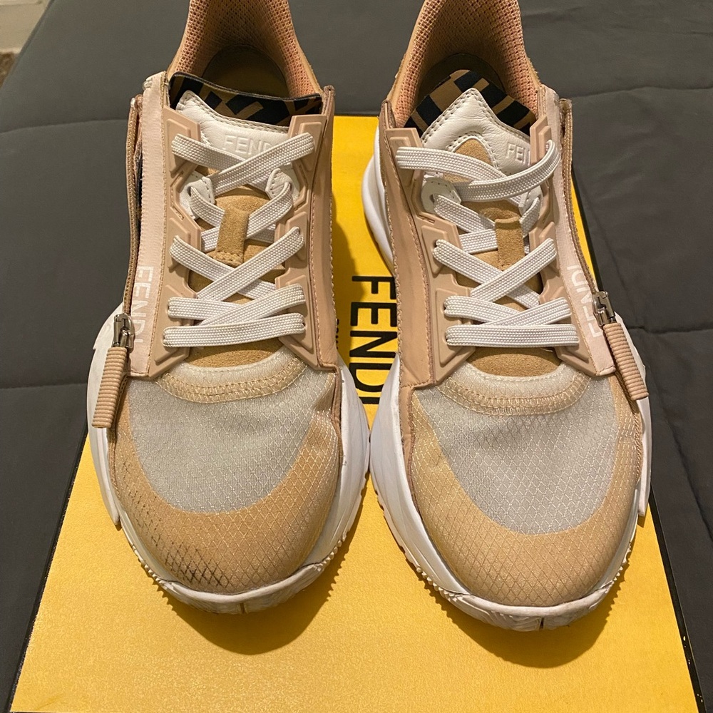 Fendi Flow Side-Zip Trainer Sneakers